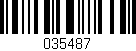 Código de barras (EAN, GTIN, SKU, ISBN): '035487'