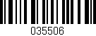 Código de barras (EAN, GTIN, SKU, ISBN): '035506'