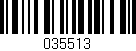 Código de barras (EAN, GTIN, SKU, ISBN): '035513'