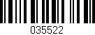 Código de barras (EAN, GTIN, SKU, ISBN): '035522'