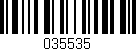 Código de barras (EAN, GTIN, SKU, ISBN): '035535'