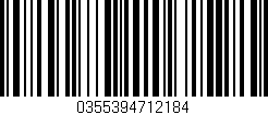 Código de barras (EAN, GTIN, SKU, ISBN): '0355394712184'