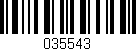 Código de barras (EAN, GTIN, SKU, ISBN): '035543'