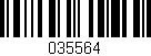 Código de barras (EAN, GTIN, SKU, ISBN): '035564'
