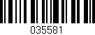 Código de barras (EAN, GTIN, SKU, ISBN): '035581'