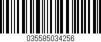 Código de barras (EAN, GTIN, SKU, ISBN): '035585034256'