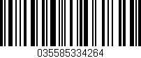 Código de barras (EAN, GTIN, SKU, ISBN): '035585334264'