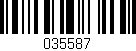 Código de barras (EAN, GTIN, SKU, ISBN): '035587'