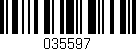 Código de barras (EAN, GTIN, SKU, ISBN): '035597'