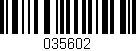 Código de barras (EAN, GTIN, SKU, ISBN): '035602'