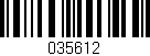 Código de barras (EAN, GTIN, SKU, ISBN): '035612'