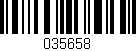 Código de barras (EAN, GTIN, SKU, ISBN): '035658'