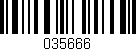 Código de barras (EAN, GTIN, SKU, ISBN): '035666'