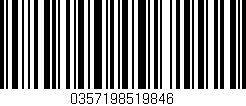 Código de barras (EAN, GTIN, SKU, ISBN): '0357198519846'