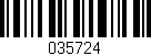 Código de barras (EAN, GTIN, SKU, ISBN): '035724'