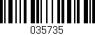 Código de barras (EAN, GTIN, SKU, ISBN): '035735'