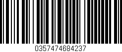 Código de barras (EAN, GTIN, SKU, ISBN): '0357474684237'