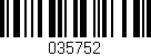 Código de barras (EAN, GTIN, SKU, ISBN): '035752'