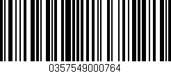 Código de barras (EAN, GTIN, SKU, ISBN): '0357549000764'