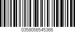 Código de barras (EAN, GTIN, SKU, ISBN): '0358056545366'