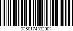 Código de barras (EAN, GTIN, SKU, ISBN): '0358174002987'