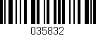 Código de barras (EAN, GTIN, SKU, ISBN): '035832'