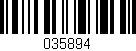 Código de barras (EAN, GTIN, SKU, ISBN): '035894'