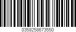 Código de barras (EAN, GTIN, SKU, ISBN): '0359258673550'