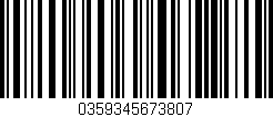 Código de barras (EAN, GTIN, SKU, ISBN): '0359345673807'