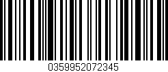 Código de barras (EAN, GTIN, SKU, ISBN): '0359952072345'