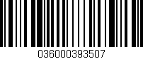 Código de barras (EAN, GTIN, SKU, ISBN): '036000393507'