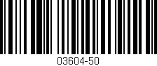 Código de barras (EAN, GTIN, SKU, ISBN): '03604-50'
