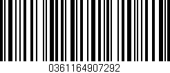 Código de barras (EAN, GTIN, SKU, ISBN): '0361164907292'