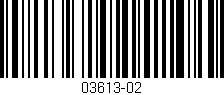 Código de barras (EAN, GTIN, SKU, ISBN): '03613-02'