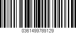 Código de barras (EAN, GTIN, SKU, ISBN): '0361499789129'