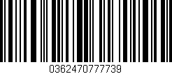 Código de barras (EAN, GTIN, SKU, ISBN): '0362470777739'