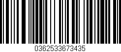 Código de barras (EAN, GTIN, SKU, ISBN): '0362533673435'