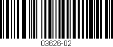 Código de barras (EAN, GTIN, SKU, ISBN): '03626-02'