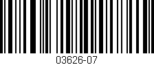 Código de barras (EAN, GTIN, SKU, ISBN): '03626-07'