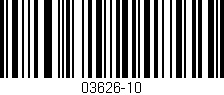 Código de barras (EAN, GTIN, SKU, ISBN): '03626-10'