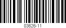 Código de barras (EAN, GTIN, SKU, ISBN): '03626-11'