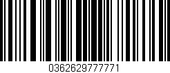 Código de barras (EAN, GTIN, SKU, ISBN): '0362629777771'