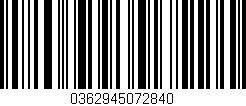 Código de barras (EAN, GTIN, SKU, ISBN): '0362945072840'