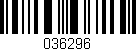 Código de barras (EAN, GTIN, SKU, ISBN): '036296'