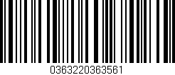 Código de barras (EAN, GTIN, SKU, ISBN): '0363220363561'