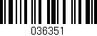 Código de barras (EAN, GTIN, SKU, ISBN): '036351'