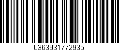 Código de barras (EAN, GTIN, SKU, ISBN): '0363931772935'