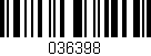 Código de barras (EAN, GTIN, SKU, ISBN): '036398'