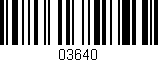Código de barras (EAN, GTIN, SKU, ISBN): '03640'