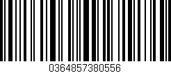 Código de barras (EAN, GTIN, SKU, ISBN): '0364857380556'